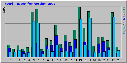 Hourly usage for October 2025